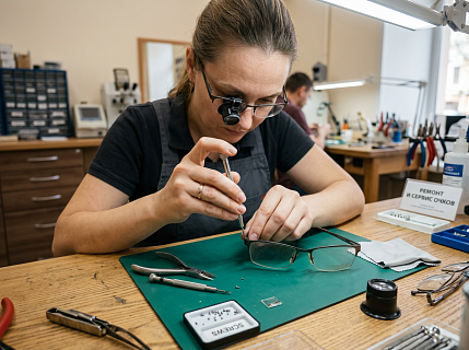 Ремонт очков и сервис в оптике МодаОптика